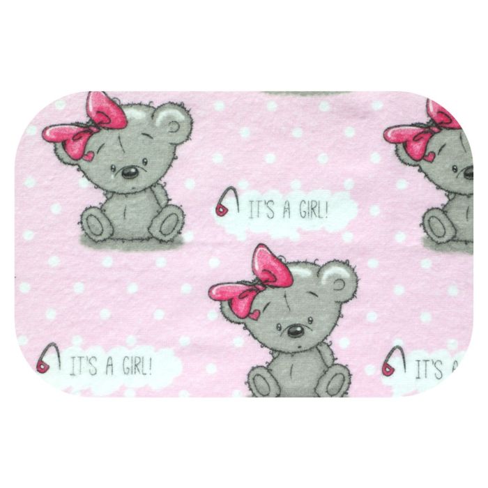 Daugkartinis neperšlampamas paklotas Maxi 45x115cm "It's a girl"