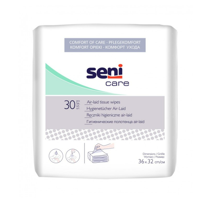 Vienkartiniai rankšluosčiai SENI AIR LAID 36x32 cm 30vnt
