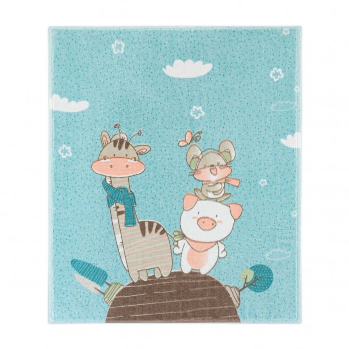 Minkštas veliūrinis pledas kūdikiui "Friends" 80x100 cm 