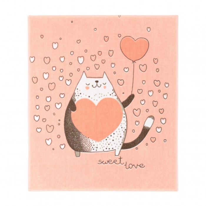 Minkštas veliūrinis pledas kūdikiui "CAT" 80x100 cm 