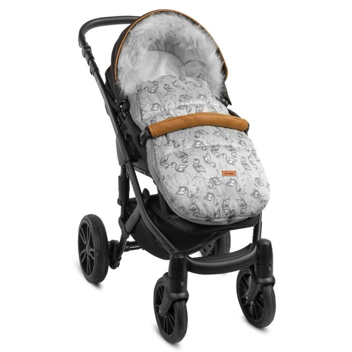 Šiltas miegmaišis - vokelis vežimėliui  "Electra flamingo" 