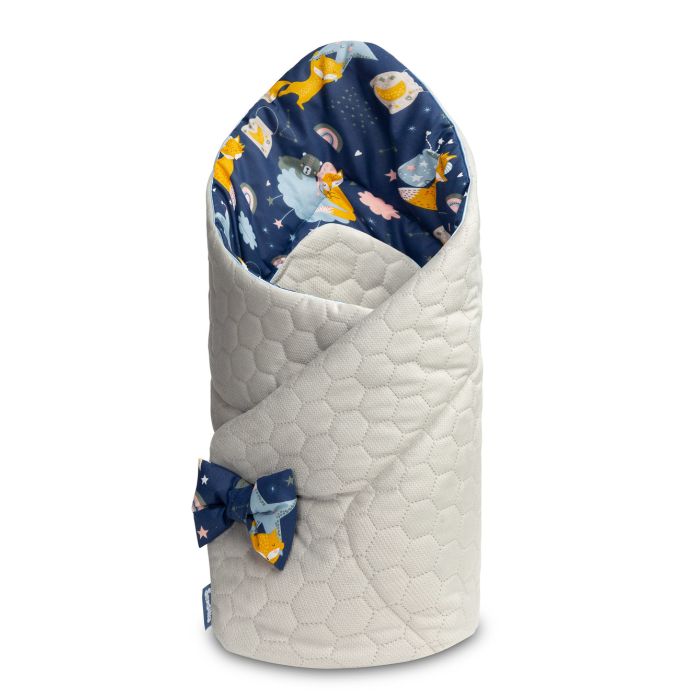 Dvipusis vokelis kūdikiui "Foxes" melsvas