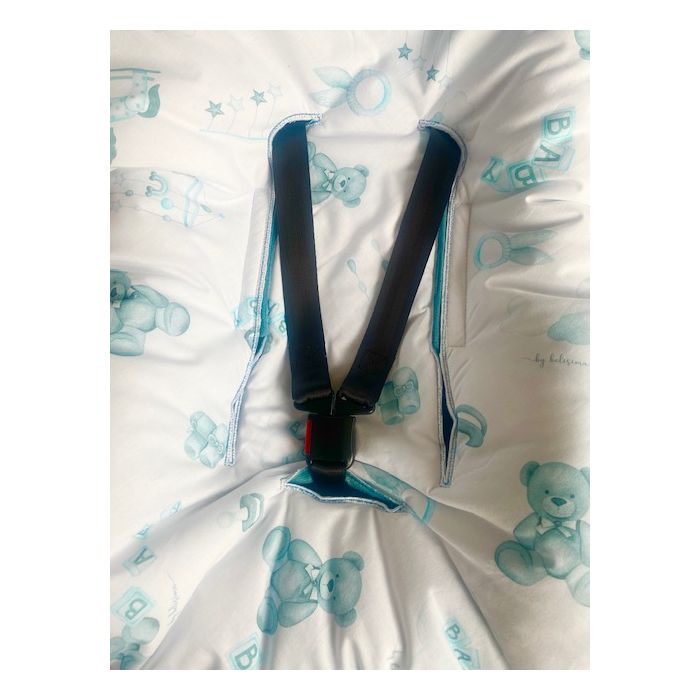 Pledas vokelis automobilinei kėdutei "Baby boy" 90x90 cm