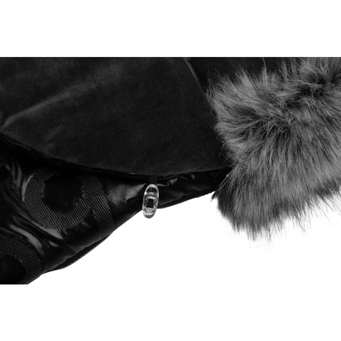 Šiltas miegmaišis - vokelis vežimėliui  "Aspen glamour" juodas