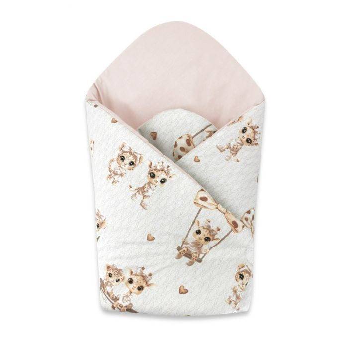 6 dalių kraitelis kūdikiui "Giraffee" dusty pink