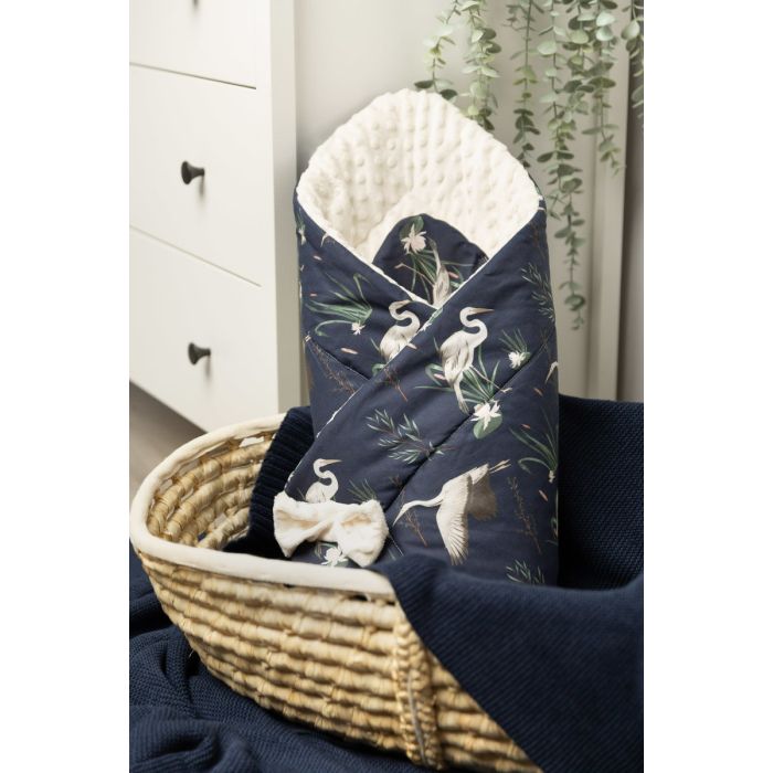 Dvipusis vokelis kūdikiui "Birds" melsvas