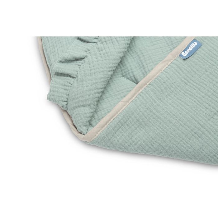 Muslino pledas automobilinei kėdutei "Natural" 90x90 cm khaki