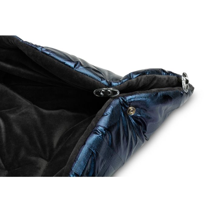 Šiltas miegmaišis - vokelis vežimėliui  "Aspen glamour" melsvas