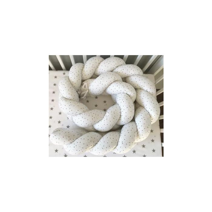 Lovytės apsauga - pynė 210 cm "Braided Bumper" Golden stars