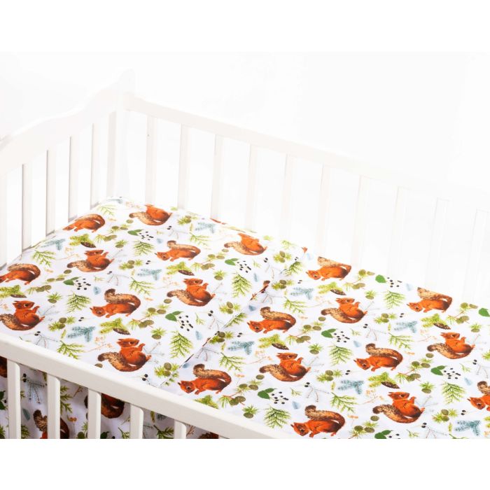 Kūdikio patalynės komplektas 135x100 "Nut lovers"  