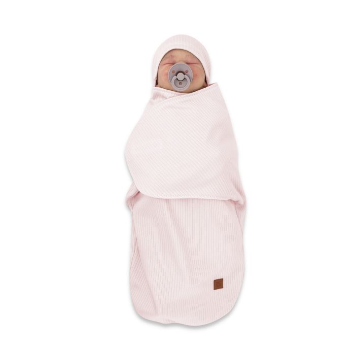 Vystyklas kokonas kūdikiui LEO pink interlock soft 