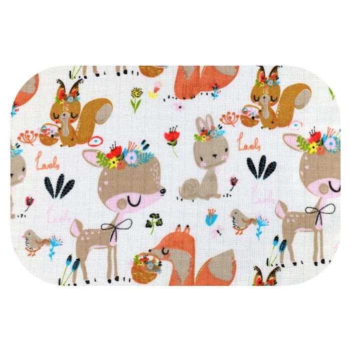 Vystyklas kūdikiui iš marlės lux 70x80cm (galima pasirinkti piešinuką) 1 vnt