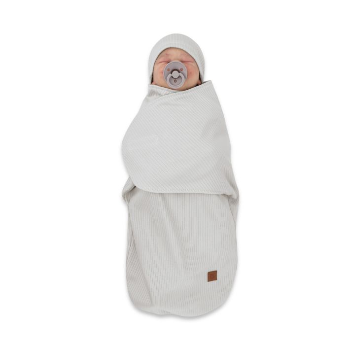 Vystyklas kokonas kūdikiui LEO pilkas interlock soft 