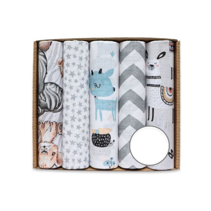 Flaneliniai vystyklai kūdikiui 3 dalių komplektas