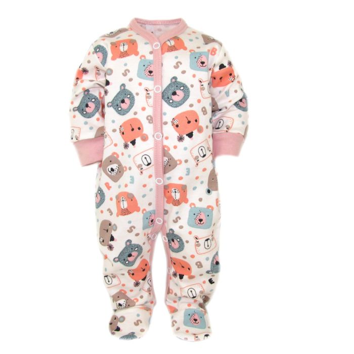 Šliaužtinukai kūdikiui "Teddy" rausvas