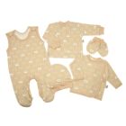 Kūdikio kraitelis - drabužėliai naujagimiui "Bear glamour beige" 5 dalių internetu geresne kaina