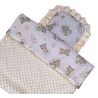 Komplektas vežimėliui "Teddy" ecru minky