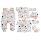 Kūdikio kraitelis - drabužėliai naujagimiui "Jumbo" 5 dalių smėlio spalvos