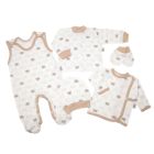 Kūdikio kraitelis - drabužėliai naujagimiui "Bear glamour" baltas  5 dalių internetu geresne kaina