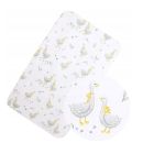 Paklodė su guma 120x60 "Golden goose yellow"- medvilninė