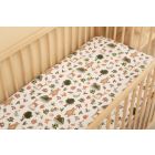 Paklodė su guma 120x60 "Golden goose pink"- medvilninė