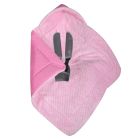 Pledas - vokelis automobilinei kėdutei "WARM VELVET" 80x80 cm rožinis