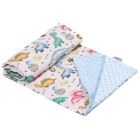 Pledas kūdikiui "Dino" 100x75cm melsvos spalvos