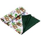 Pledas kūdikiui "Monkey's fiesta" 100x75cm žalias