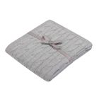 Pledas kūdikiui "Natural" 80x90 pilkos spalvos