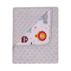 Pledas kūdikiui "Zoo" 80x90 cm pilkas