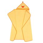 Rankšluostis kūdikiui - vaikui "Duck" su gobtuvu 100x120cm geltonas