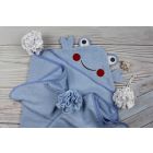 Rankšluostis kūdikiui "Bear" su gobtuvu 100x120cm rudas 