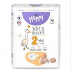 Sauskelnės kūdikiams BELLA Mini "2" 3-6 kg 78 vnt Soft&Delicate
