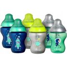 Tommee Tippee buteliukų rinkinys su žinduku 0m+ spalvoti 260ml 6vnt