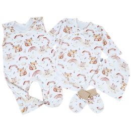 Kūdikio kraitelis - drabužėliai naujagimiui "Fox Dorothy" 4 dalių