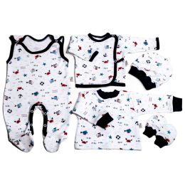 Kūdikio kraitelis - drabužėliai naujagimiui "Crabs navy" 5 dalių 