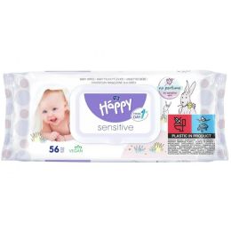 Drėgnos servetėlės Bella Happy "Sensitive" 56vnt