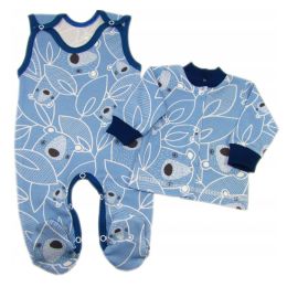 Kūdikio kraitelis - drabužėliai naujagimiui "Grizzly" 5 dalių mėlynas
