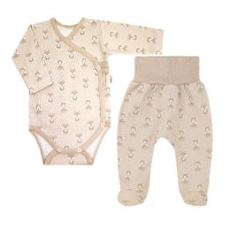 Drabužėliai kūdikiui "Galaxy beige" 2 dalių I Drabužių komplektukas kūdikiui