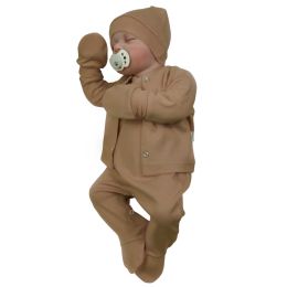 Kūdikio kraitelis - drabužėliai naujagimiui "Blank coffee" 5 dalių