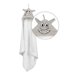 Rankšluostis kūdikiui "Jimmy" su gobtuvu 80x80 cm pilkos spalvos
