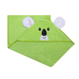 Rankšluostis kūdikiui "Koala" su gobtuvu 100x120cm žalias