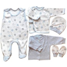Kūdikio kraitelis - drabužėliai naujagimiui "Star" 5 dalių