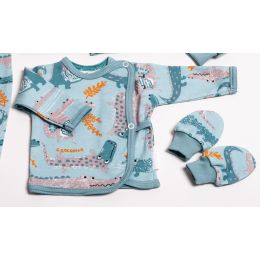 Kūdikio kraitelis - drabužėliai naujagimiui "Croco iceberg" 5 dalių 