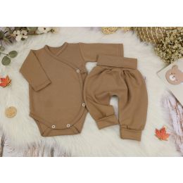 Drabužėliai kūdikiui "Blank baggi coffee" 2 dalių