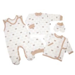Kūdikio kraitelis - drabužėliai naujagimiui "Bear glamour" baltas 5 dalių internetu geresne kaina