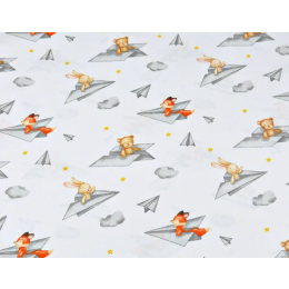 Paklodė su guma 38x80 "Cotton story" - medvilninė (galima rinktis spalvą)