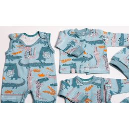 Kūdikio kraitelis - drabužėliai naujagimiui "Croco iceberg" 5 dalių 