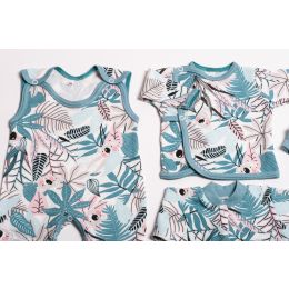Kūdikio kraitelis - drabužėliai naujagimiui "Tropics iceberg" 5 dalių 