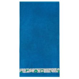 Rankšluostis "Happy faces" melsvas